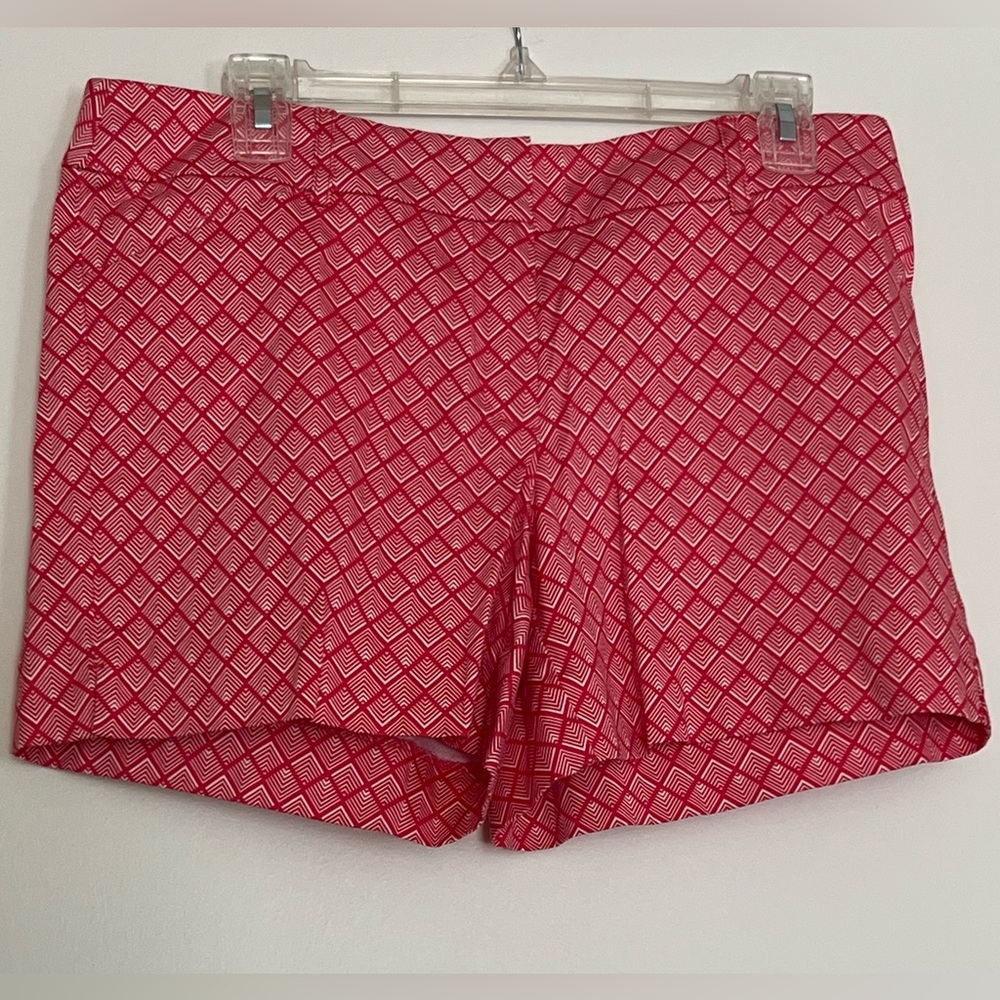 White House Black Market Red and White Short size 8